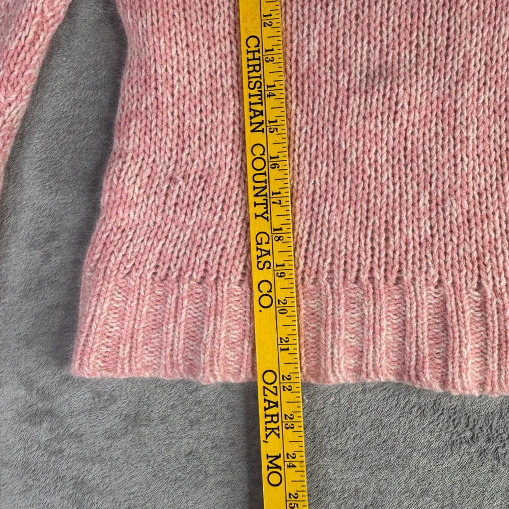 American Eagle Sweater Junior XL Pink Angora Wool Blend Marled Chunky Knit Sheer - Picture 7 of 9